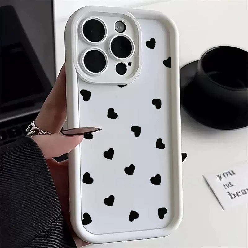 Cute Heart iPhone Phone Case – Full-Cover Protection, Stylish & Girly Design