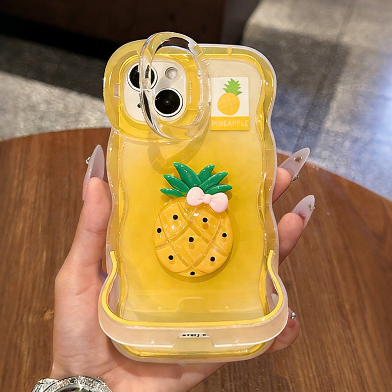 Cute Fruit Phone Case with Hidden Dual Kickstand – Full-Cover Protective Design