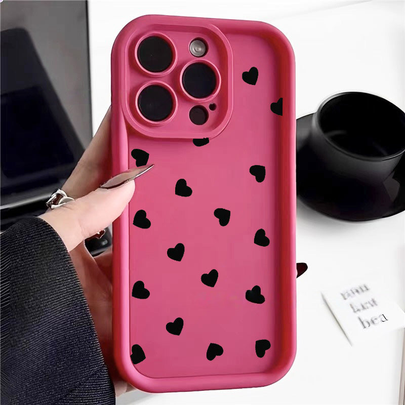 Cute Heart iPhone Phone Case – Full-Cover Protection, Stylish & Girly Design